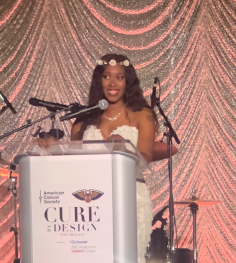 Tancharelle Washington speaking at ACS Gala